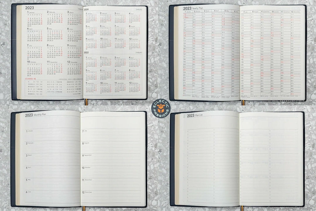 Annual calendar view on Nolty 2281